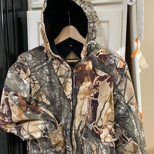 Hooded boys hunting coat